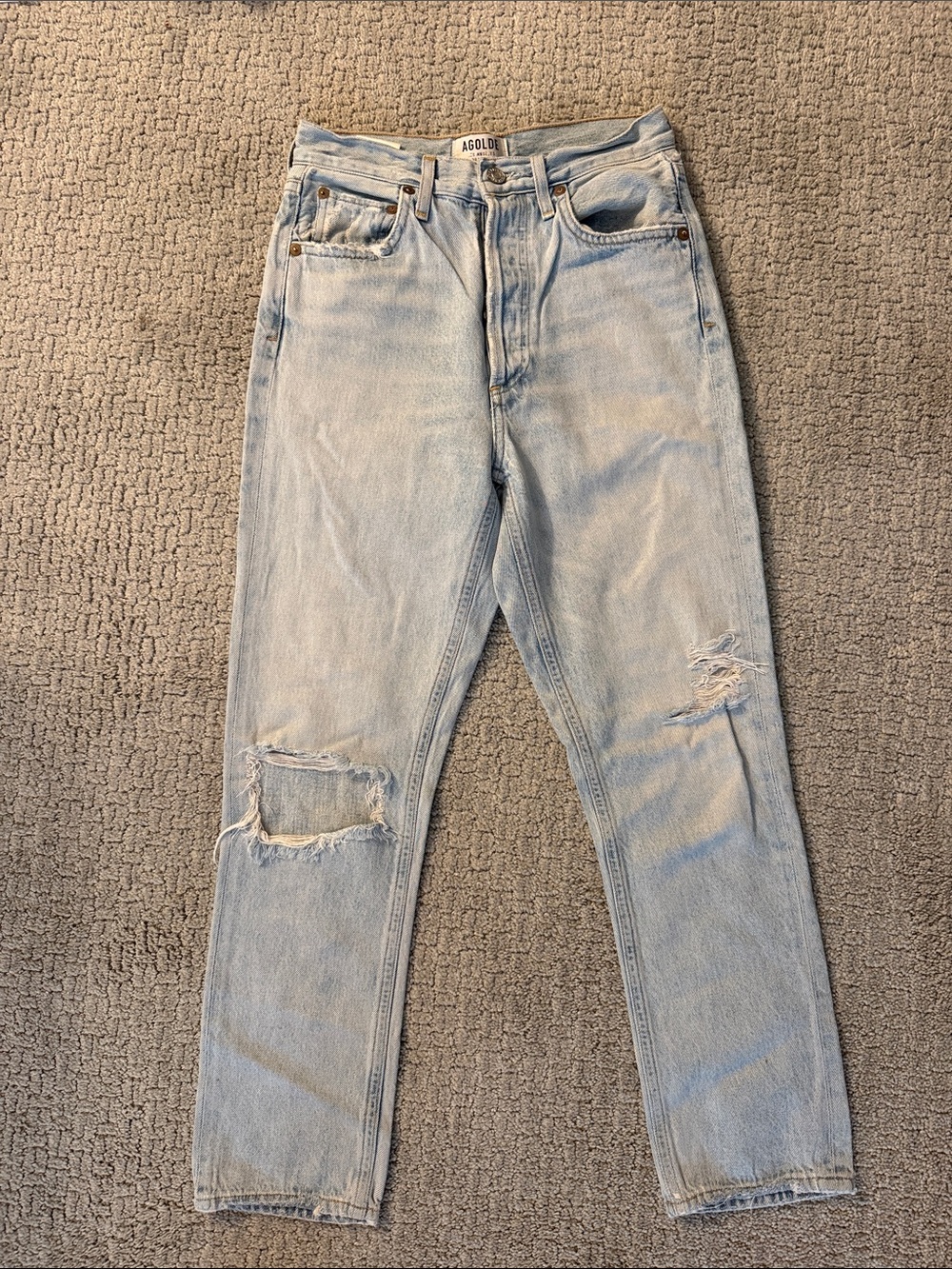 AGOLDE Riley High Rise Straight Crop Jeans Size 24